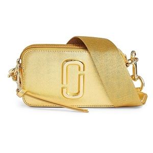Marc Jacobs Double Top Zip Crossbody Bag - Gold
